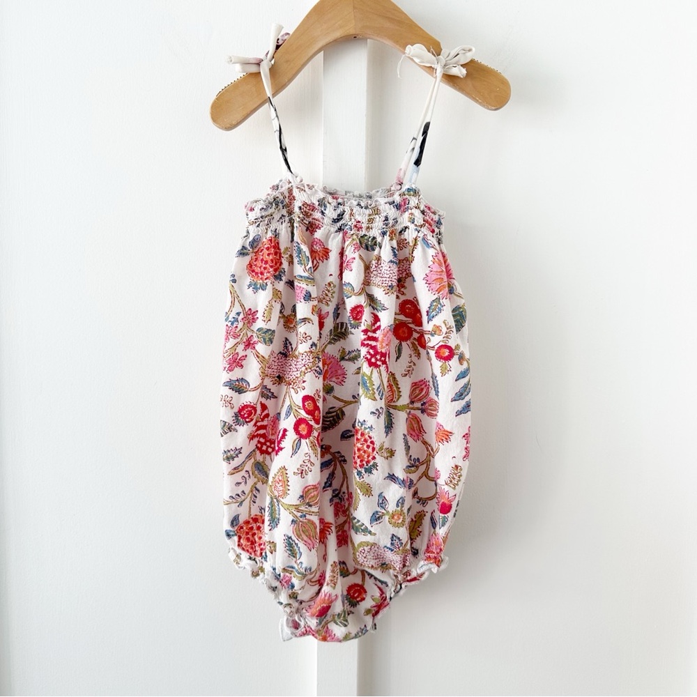 HOLICOW red floral romper